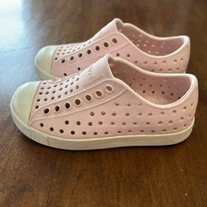 Light pink Native shoes, toddler size 8